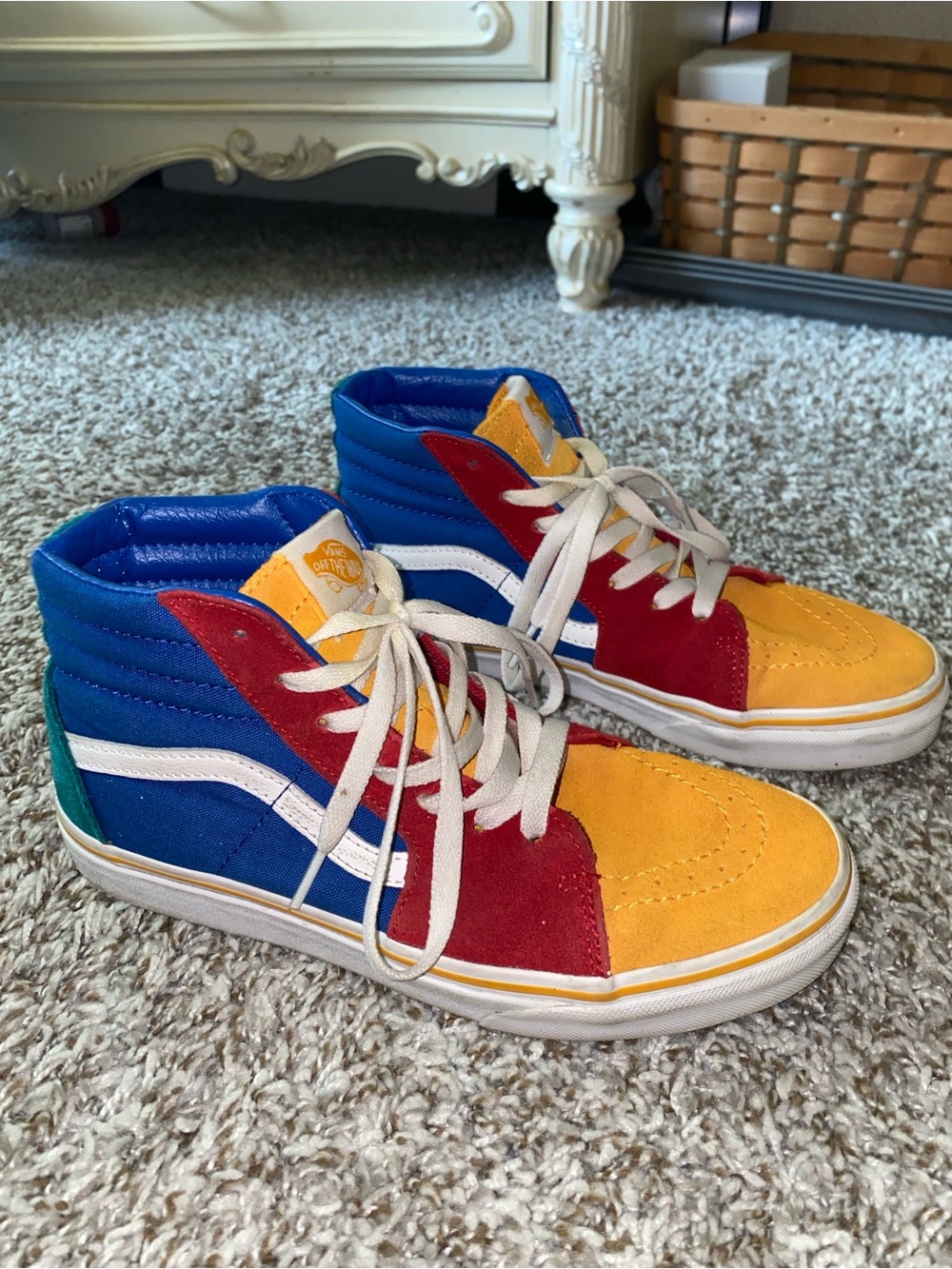 Vans Kids High-Top Sneakers - Blue/Red/Yellow